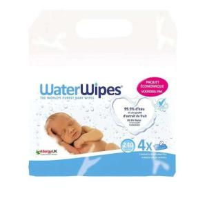 WATERWIPES PACK LINGETTES BEBE PACK DE 4 X 60